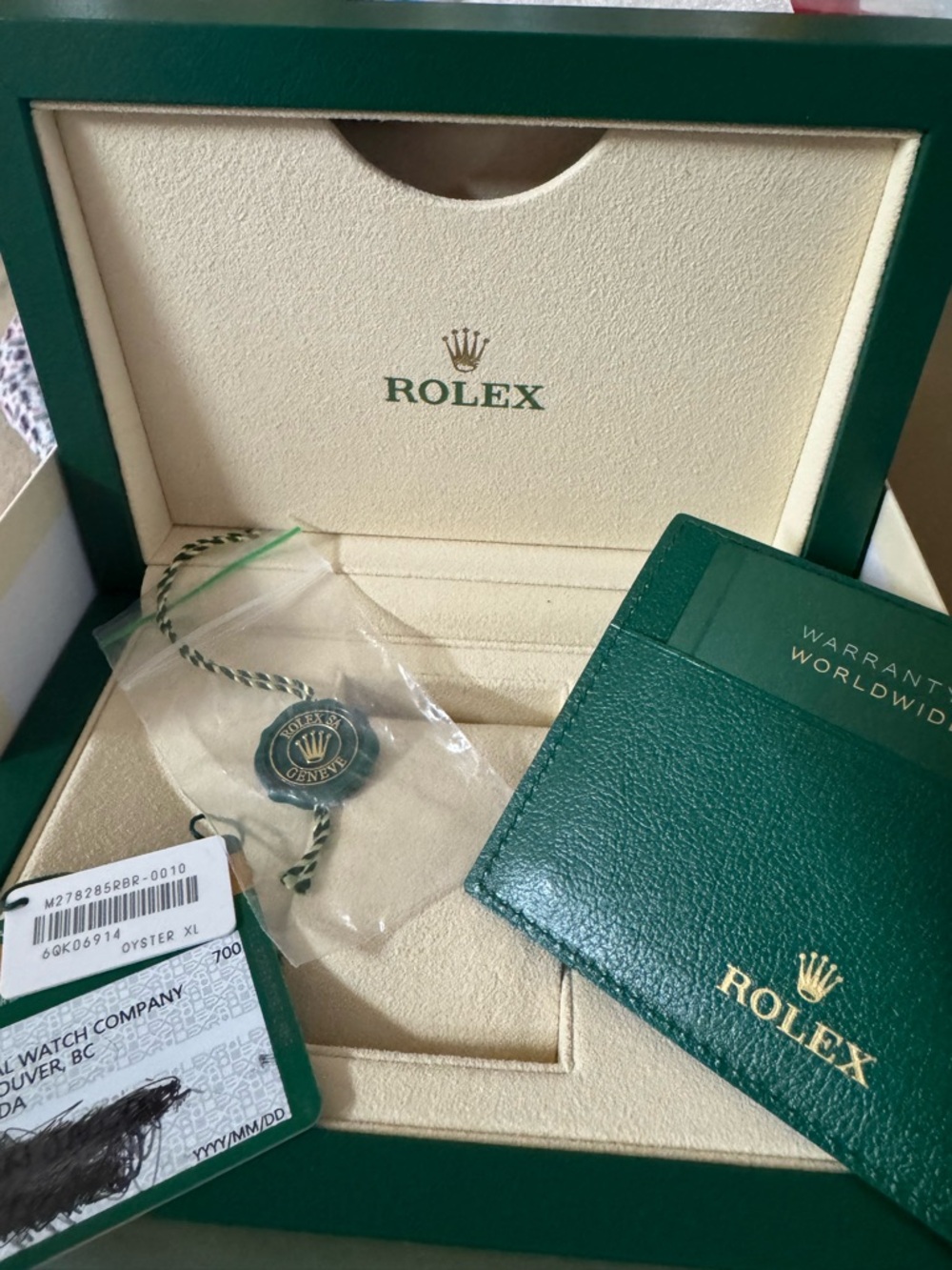 Rolex💯% Authentic iconic X-Large capacity empty presentation box w/ manual/cards - Picture 7 of 16